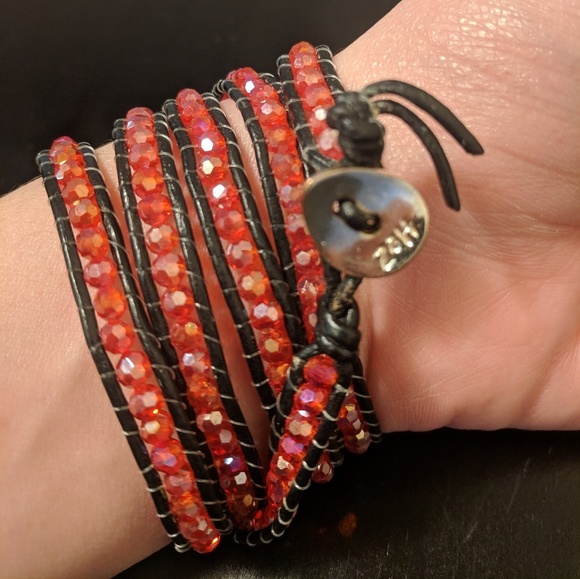 H2Z Red Crystal Wrap Bracelet - Picture 3 of 6